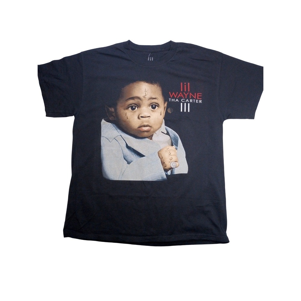 Lil Wayne Tha Carter III Graphic T-Shirt Mens‎ Medium Black Hip Hop Rap Tee NEW
